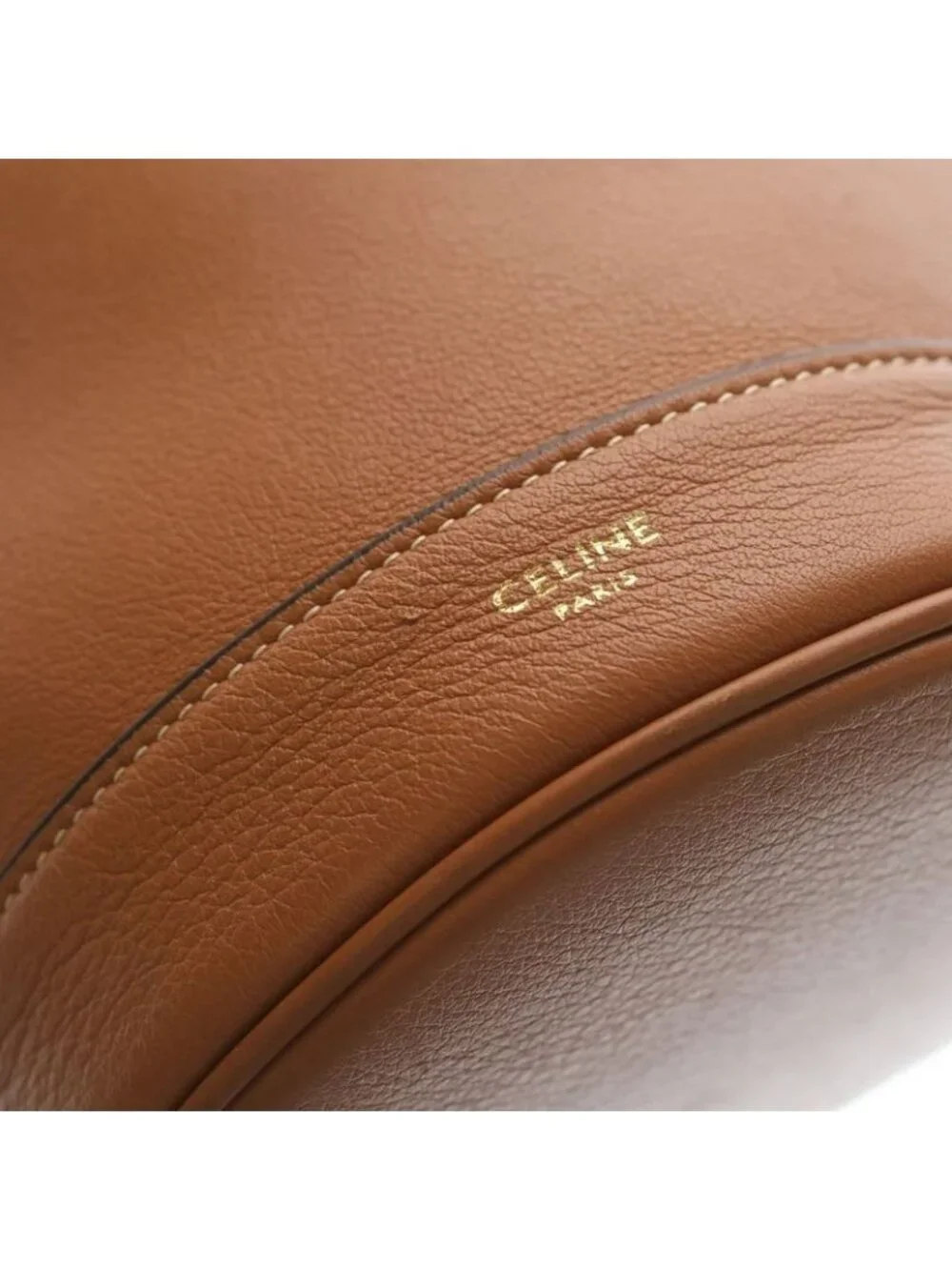 ★SOLD★ Celine Teen Bucket Clara Shoulder Bag Brown Leather Gold - Picture 5 of 6